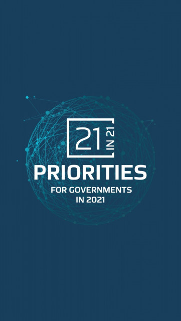 ‘2021년 정부에 대한 21가지 우선순위’ 보고서가 팬데믹 이후 5대 복구 분야를 정의한다.